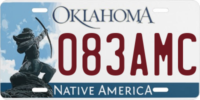 OK license plate 083AMC
