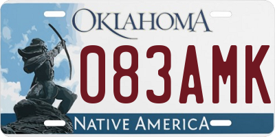 OK license plate 083AMK