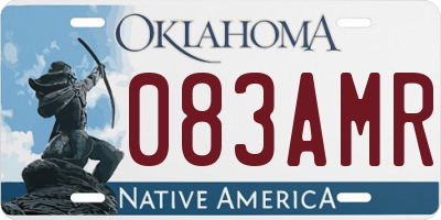 OK license plate 083AMR
