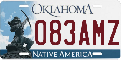 OK license plate 083AMZ