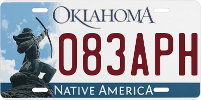 OK license plate 083APH