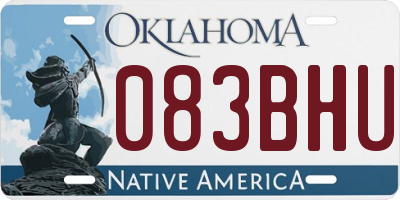 OK license plate 083BHU