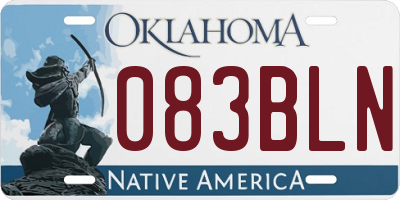 OK license plate 083BLN