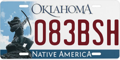 OK license plate 083BSH