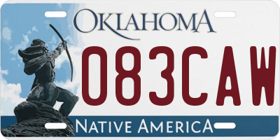 OK license plate 083CAW