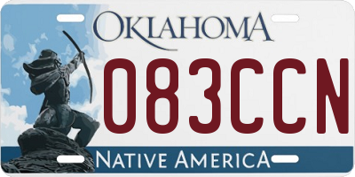 OK license plate 083CCN