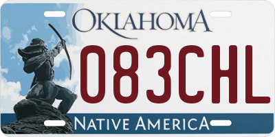 OK license plate 083CHL