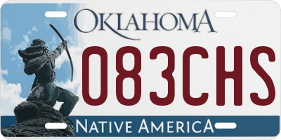 OK license plate 083CHS