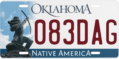 OK license plate 083DAG