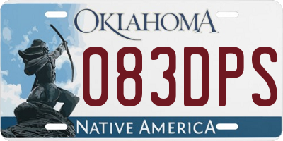 OK license plate 083DPS