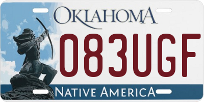 OK license plate 083UGF