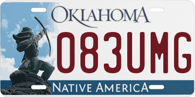 OK license plate 083UMG