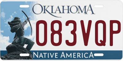 OK license plate 083VQP