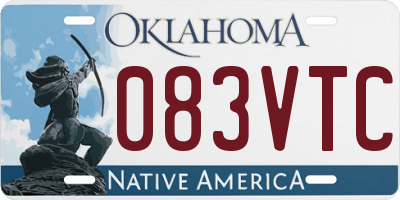 OK license plate 083VTC