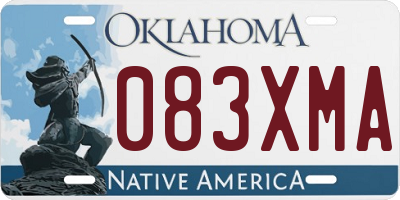 OK license plate 083XMA