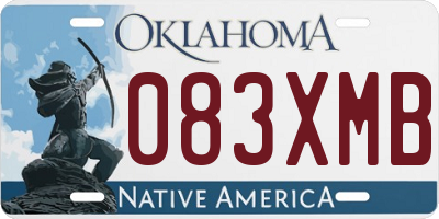 OK license plate 083XMB
