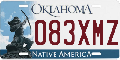 OK license plate 083XMZ