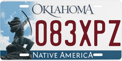 OK license plate 083XPZ