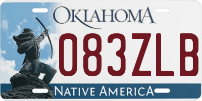 OK license plate 083ZLB