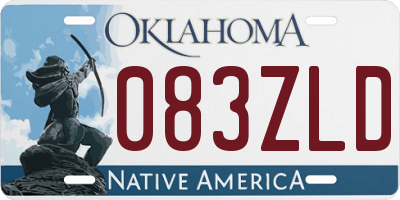 OK license plate 083ZLD