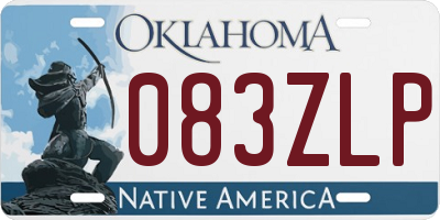 OK license plate 083ZLP