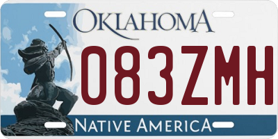 OK license plate 083ZMH
