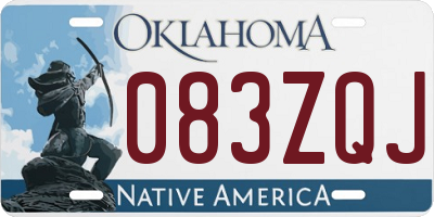 OK license plate 083ZQJ