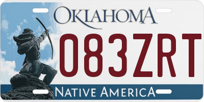 OK license plate 083ZRT
