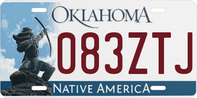 OK license plate 083ZTJ