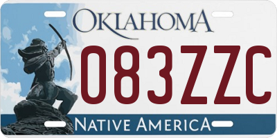 OK license plate 083ZZC