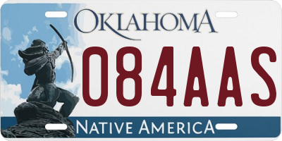 OK license plate 084AAS