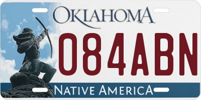 OK license plate 084ABN