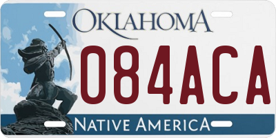 OK license plate 084ACA