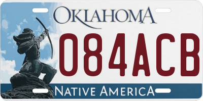 OK license plate 084ACB