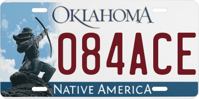 OK license plate 084ACE