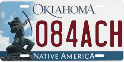 OK license plate 084ACH