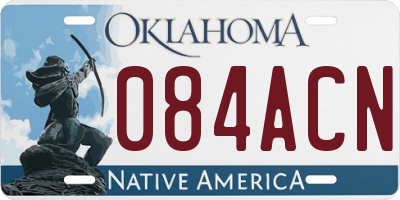 OK license plate 084ACN