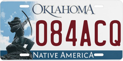 OK license plate 084ACQ