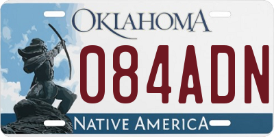 OK license plate 084ADN