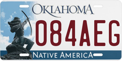 OK license plate 084AEG