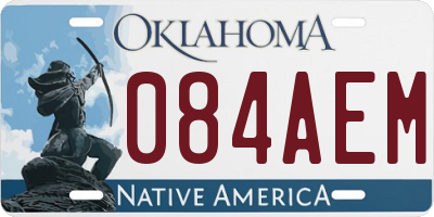 OK license plate 084AEM