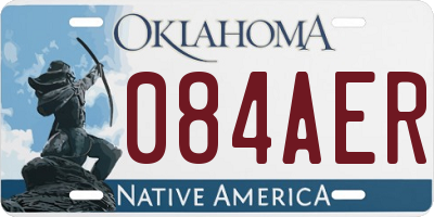 OK license plate 084AER