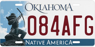 OK license plate 084AFG