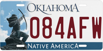OK license plate 084AFW