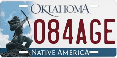 OK license plate 084AGE