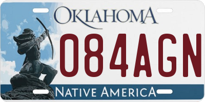 OK license plate 084AGN