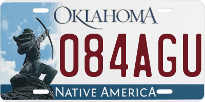 OK license plate 084AGU
