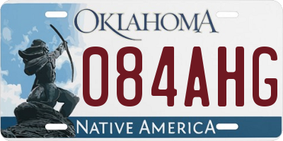 OK license plate 084AHG