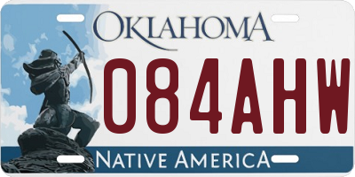OK license plate 084AHW