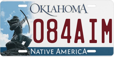 OK license plate 084AIM